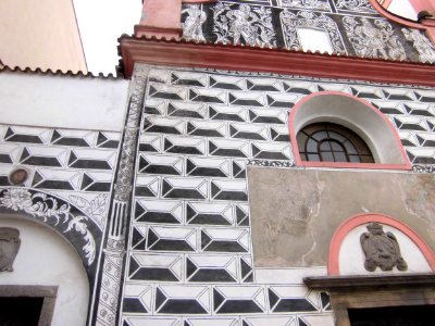 Písecký kostel - sgrafito