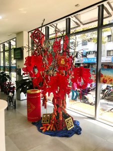 Paper Spring Tree in Taipei Minsheng Post Office Hall 20180212