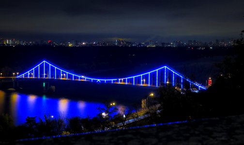 Park bridge in night 2