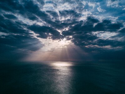 Waves nature cloudy