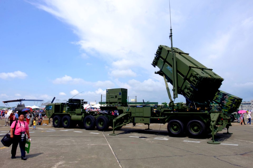 Patriot PAC-2 Launcher with HEMTT Display at Gangshan Air Force Base Apron 20170812b