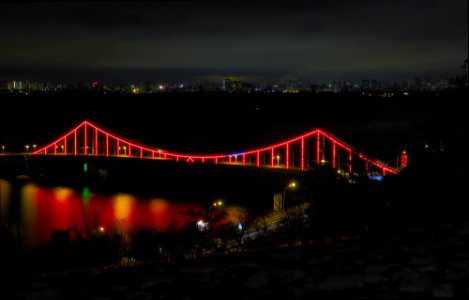 Park bridge in night 1