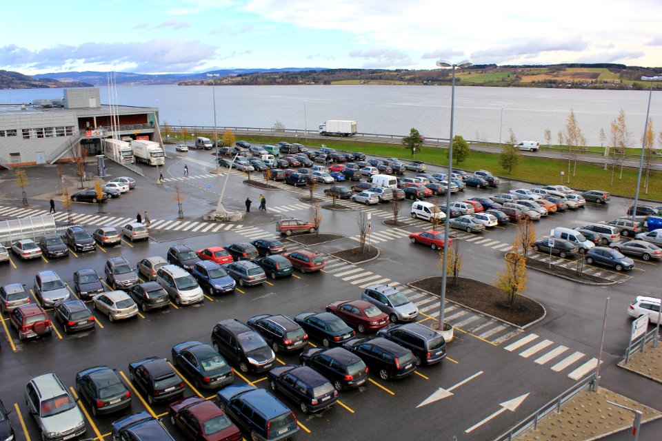 Parking areas in front of the shopping mall CC Mart'n