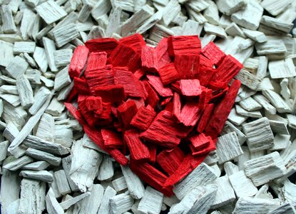 Symbol red heart ornaments