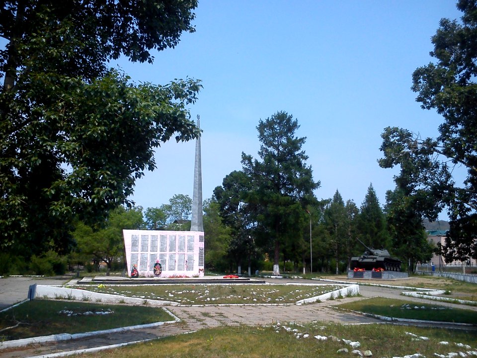Public garden of Victory in Zakamensk