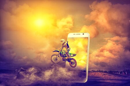 Bike rider pop out manipulation photoshop manipulation
