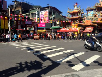 Raohe Street Night Market East Entrance in Chinese New Year 20160208 photo