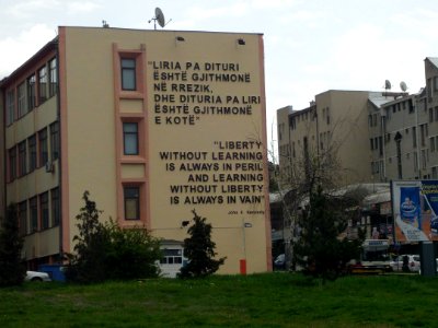 Pristina University Kennedy quote