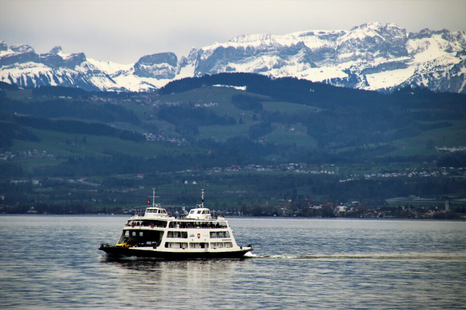 Ferry landscape panorama