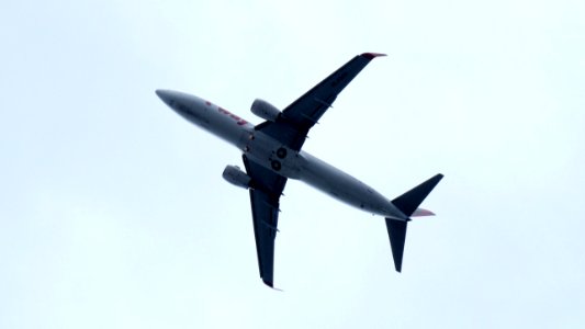 T'way Airlines Boeing 737-86N HL8000 Taking off From Taipei Songshan Airport 20150830