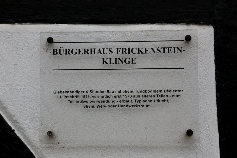 Tecklenburg Buergerhaus Frickenstein Klinge 03