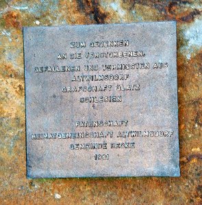 Steinbeck Gedenkstein Heimatgemeinschaft Altwilmsdorf 2