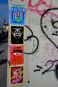 Street art at the Rheinufer, Düsseldorf 2021-03-20
