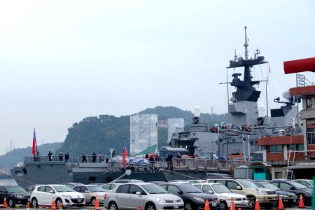 Stern View of ROCN Chang Chien (PFG2-1109) and Si Ning (PFG-1203) Shipped at Keelung Naval Pier 20170309