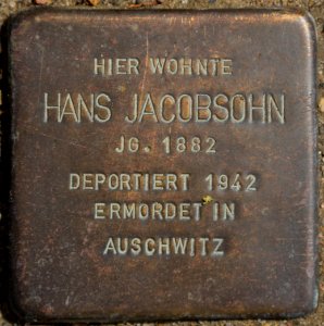 Stavenhagen Stolperstein Hans Jacobsohn 01