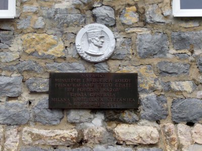 Stefanikova chata memorial plaque