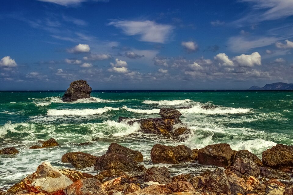 Nature shore landscape