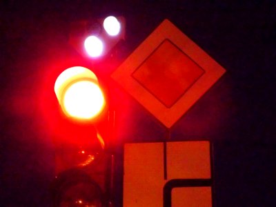 Tram and car traffic lights