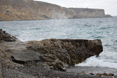 Rocks sea almeria photo