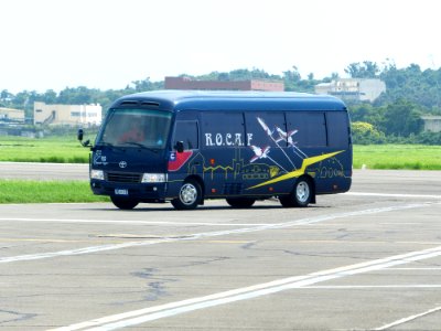 Toyota Coaster of ROCAF Thundertigers at Gangshan Air Force Base 20170812b