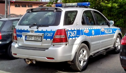Tomaszów Mazowiecki w województwie łódzkim, PL,EU. Jeden z radiowozów tomaszowskiej Policji. CC0