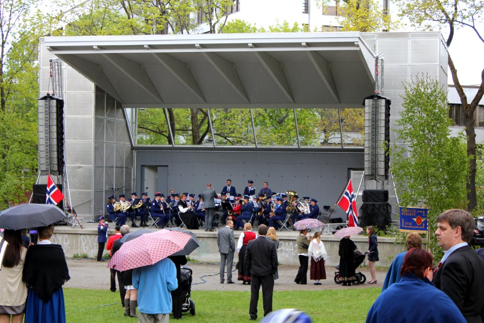 The modernistic stage at Gjøvik Gård (the park), Gjøvik, Norway