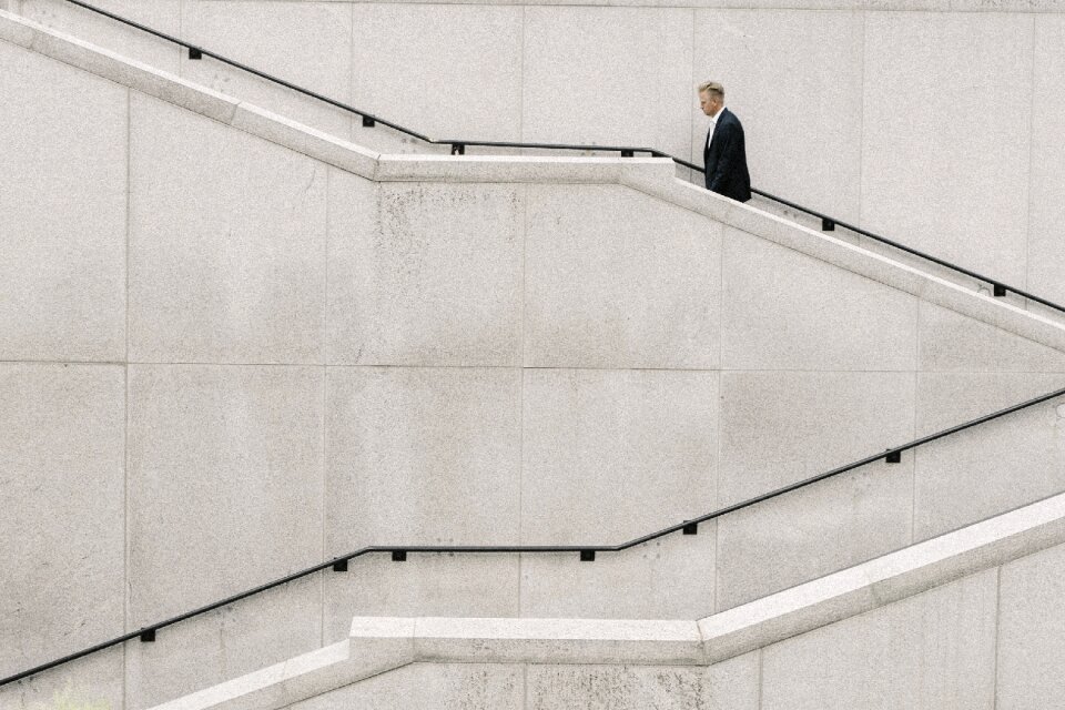 Stairs alone white