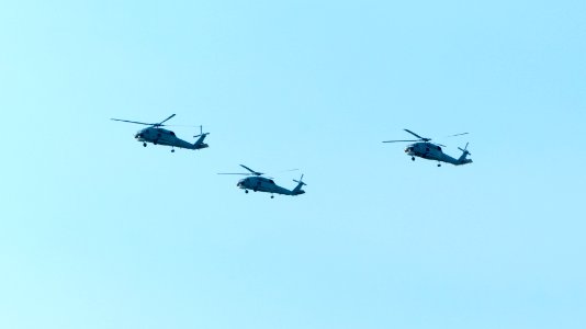 Three ROCN S-70C(M)s Formation Fliight over Zuoying Naval Base in Afternoon 20161112a