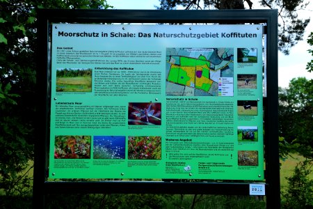 Schale NSG Koffituten Informationstafel