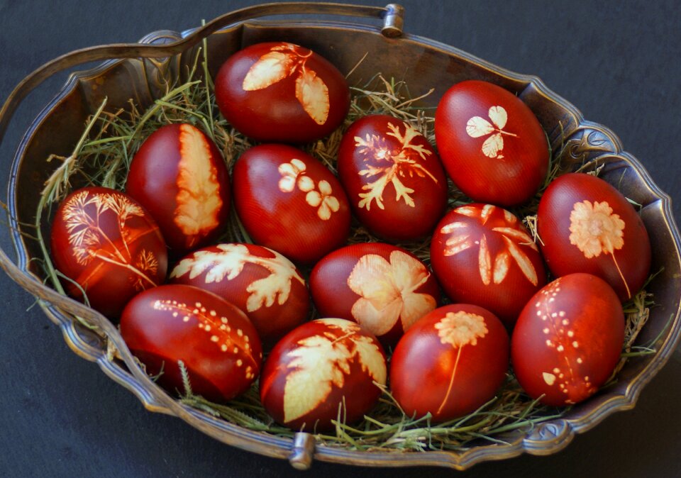 Romanian eggs traditional european