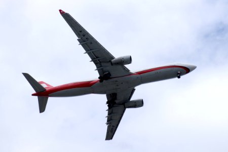 Shanghai Airlines Airbus A330-343X B-6097 on Final Approach at Taipei Songshan Airport 20150201