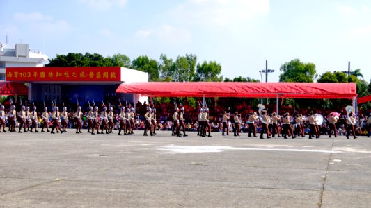 ROCMC Honor Guard and Band Leaving Zuoying Naval Base Ground 20141123b