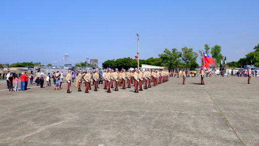 ROCMC Honor Guard and Band Stand by at Zuoying Naval Base Ground 20141123