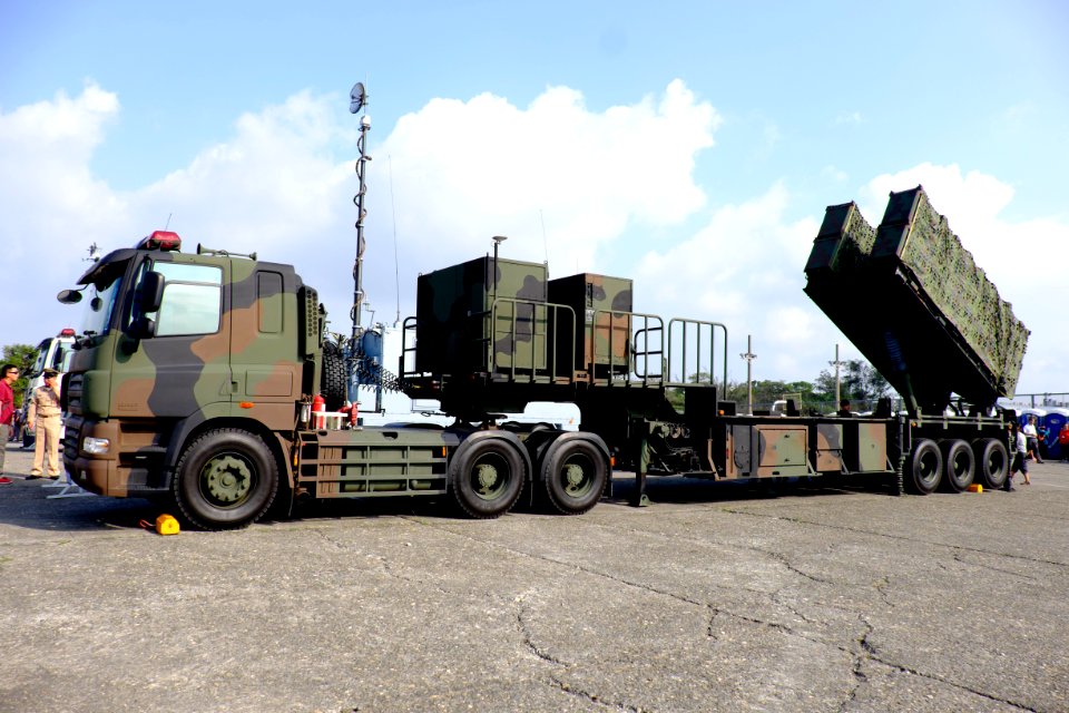 ROCN Hsiung Feng II & Hsiung Feng III Anti-Ship Missile Launchers Truck Display at Zuoying Naval Base Ground 20151024