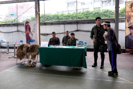 ROCMC 66th Brigade Recuritment Booth in Keelung Naval Pier Basketball Court 20150316