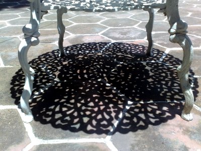 Sombra de mesa redonda en Xoxocotla