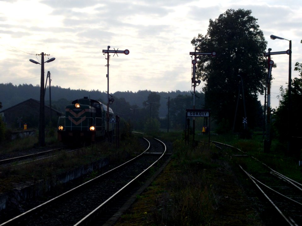 Sokoly Poland tourist train arrival
