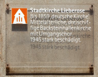Stadtkirche Lieberose Informationsschild 01