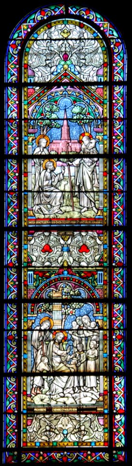Stained glass window, North transept of Saint-Sernin basilica 03