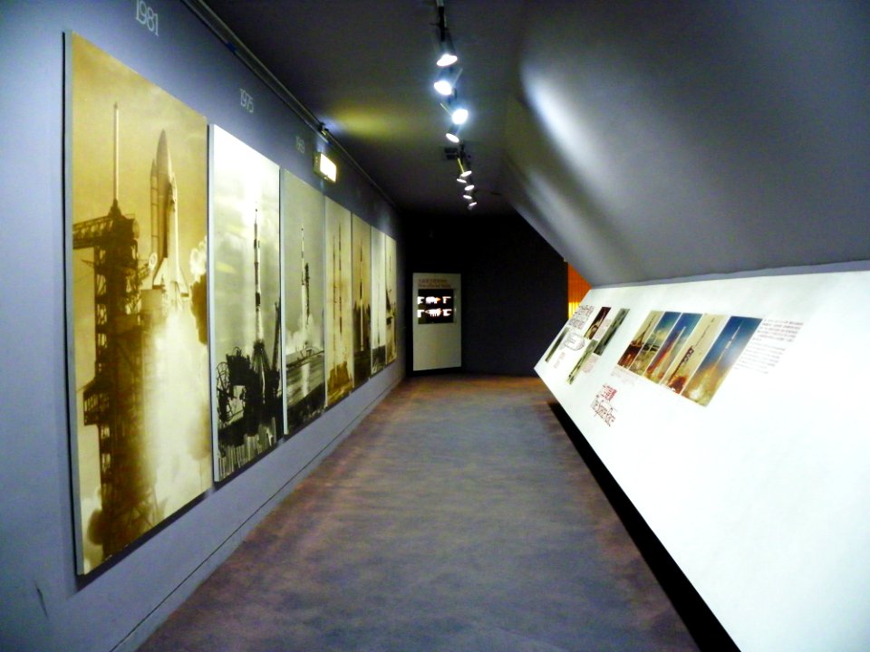 Space Tunnel in 2nd Floor of Aviation Museum, Modern Rockets after World War Two 20140330
