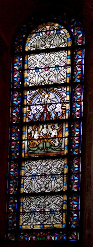 Stained glass window, North transept of Saint-Sernin basilica 04