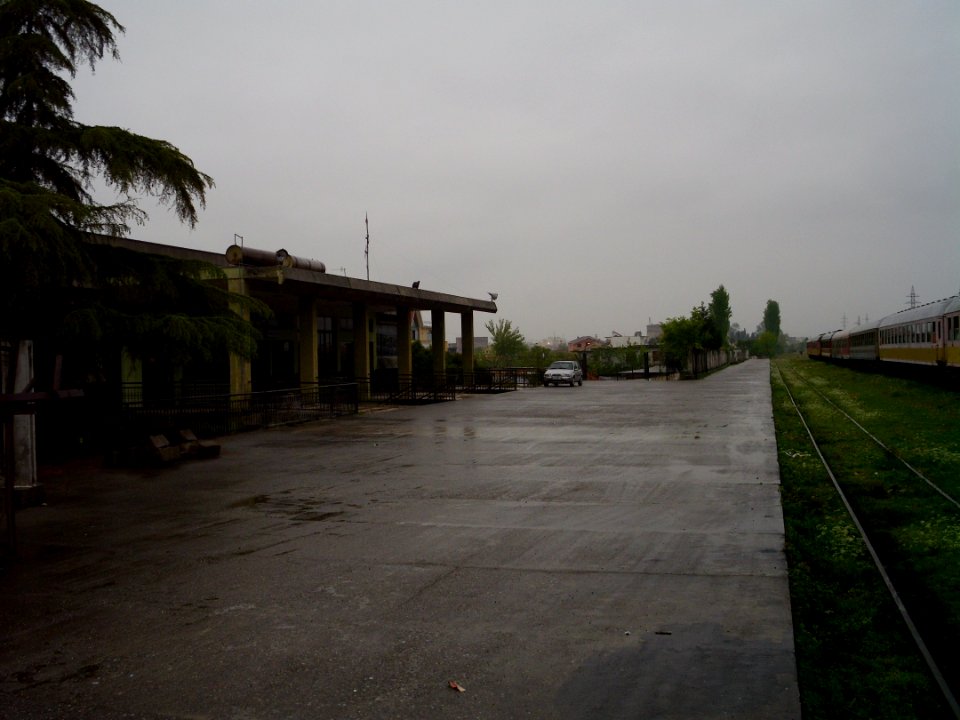 Shkoder train station platform