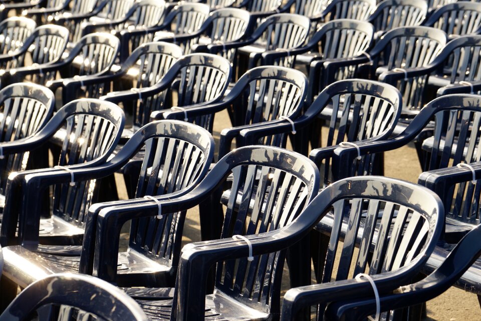 Series rows of chairs event photo