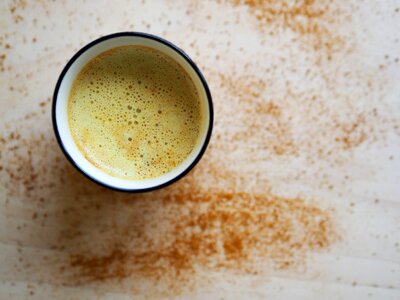 Turmeric latte turmeric milk photo