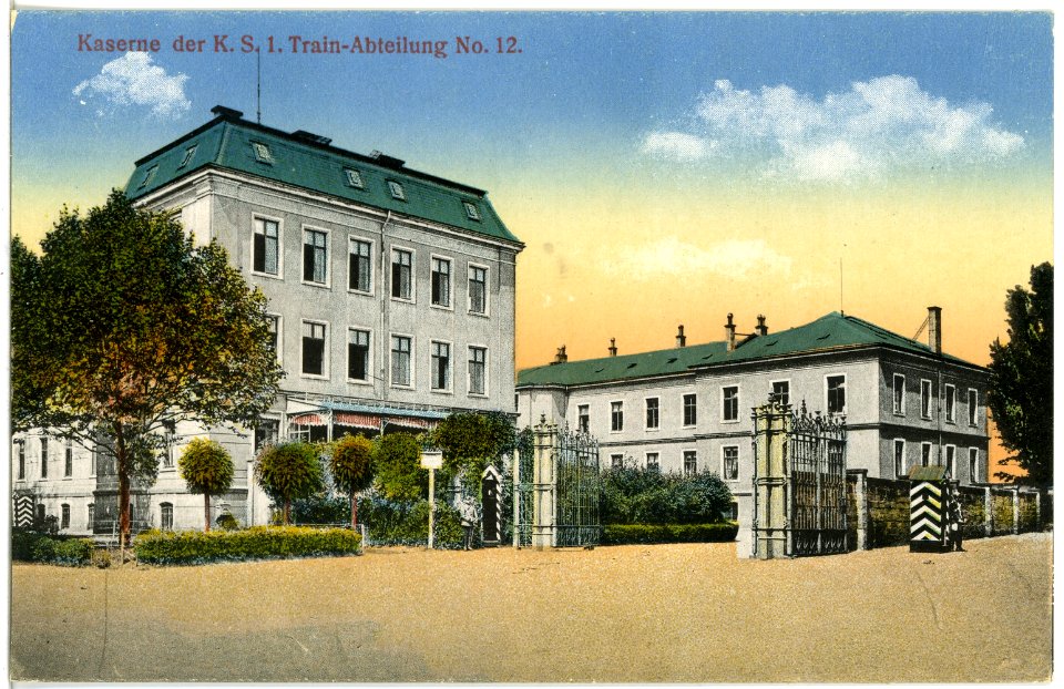 20094-Dresden-1916-1. Königlich Sächsische Train-Abteilung Nr. 12 - Kaserne-Brück & Sohn Kunstverlag