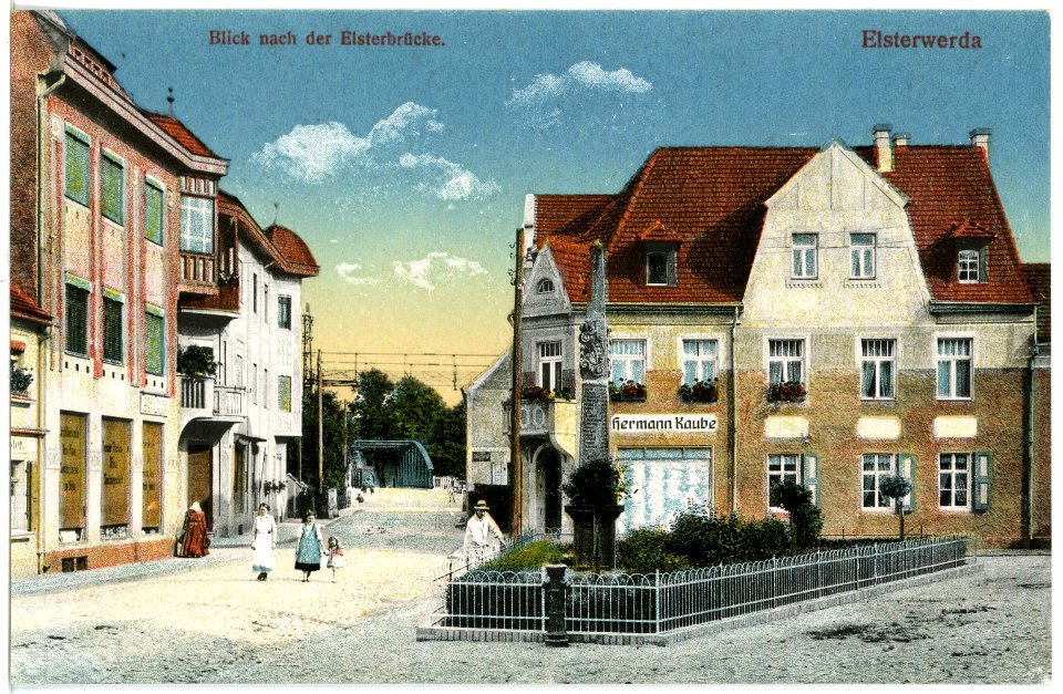 20172-Elsterwerda-1916-Blick nach der Elsterbrücke-Brück & Sohn Kunstverlag