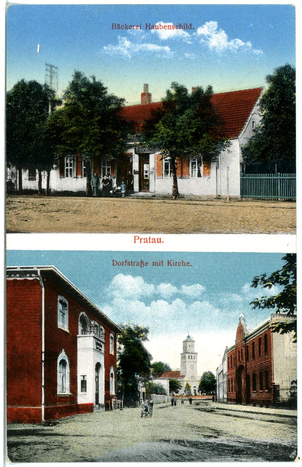 20065-Pratau-1916-Bäckerei Haubenschild - Dorfstraße-Brück & Sohn Kunstverlag