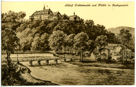 20018-Lichtenwalde-1916-Schloß und Mühle im Zschopautal-Brück & Sohn Kunstverlag