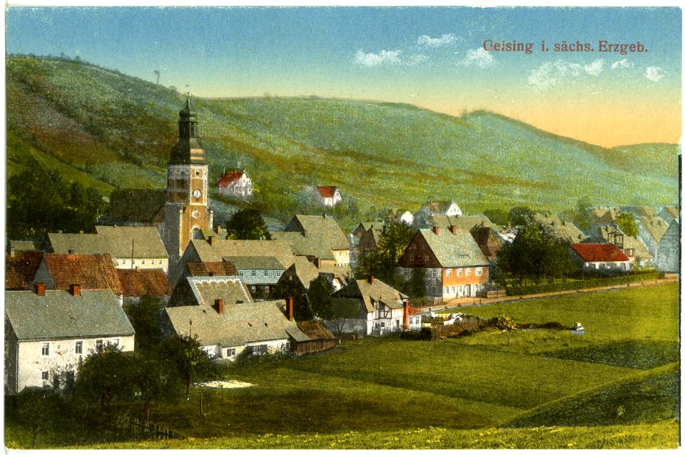 20161-Geising-1916-Blick auf Geising-Brück & Sohn Kunstverlag