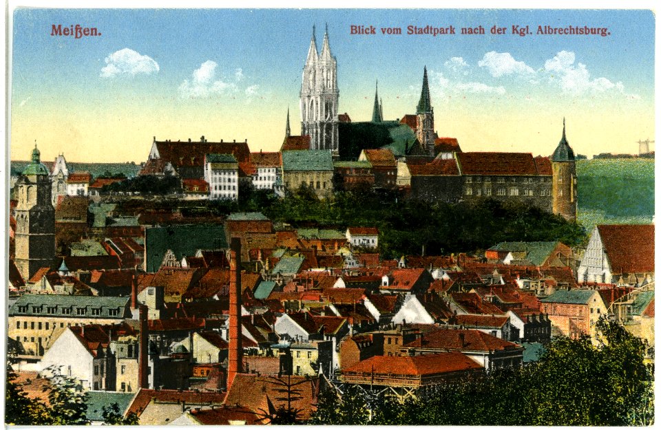 20126-Meißen-1916-Blick auf Meißen vom Stadtpark-Brück & Sohn Kunstverlag